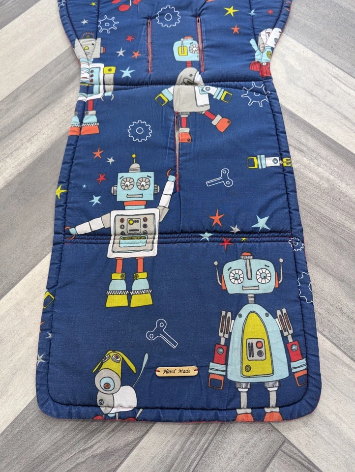 Forro de asiento reversible de robots hechos a mano (usado en Bugaboo) Foto 3 de 4