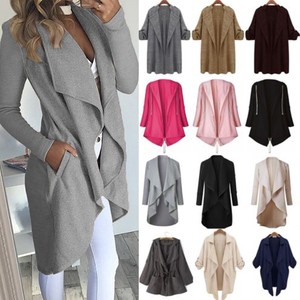 Womens-Winter-Trench-Long-Coat-Duster-Jacket-Overcoat-Waterfall-Cardigan-Outwear