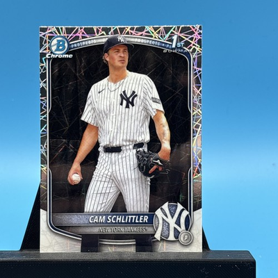 #ad #ad 2025 Bowman Chrome Cam Schlittler #BCP 166 1st Bowman Laser Refractor RC $18.99