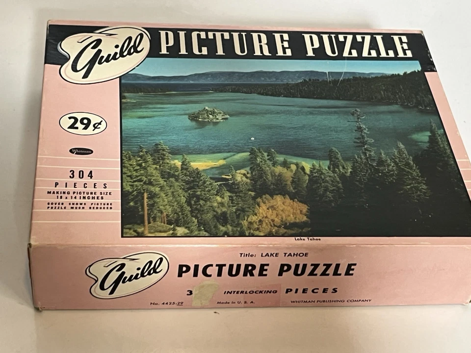 Rompecabezas con imagen vintage Whitman Guild, 304 piezas Lake Tahoe Foto 2 de 4
