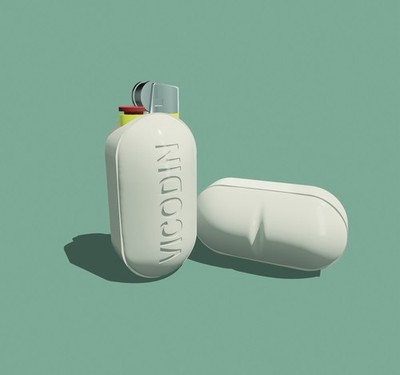 Vicodin Pill Lighter Case(Bic Mini)