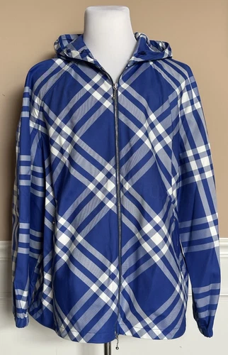 Giacca uomo Burberry Knight IP Check nylon con cappuccio XL 8077178 nuova con etichette $2350