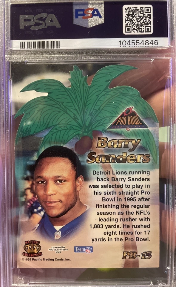 Crown Royale Pro Bowl 1995 troquelado #15 - Barry Sanders Foto 2 de 2