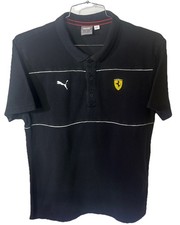 Puma X Ferrari Men's Polo Size XL Black Ferrari Official Racing Polo