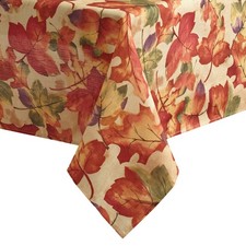 Home Fashions Harvest-Festival Fall Printed Tablecloth, 60 x 84, Oblong