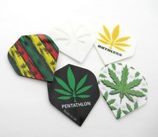 MARIJUANA Mixed Designs Standard Dart Flights 5 sets 15 flights - tracked