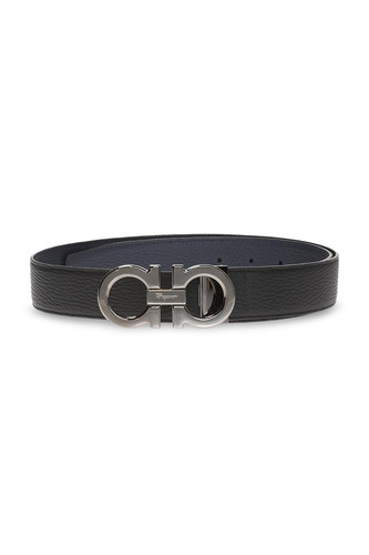 FERRAGAMO Black Double Adjustable Reversible Belt New & Authentic