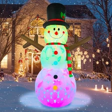Snowman Inflatable Christmas Yard Decorations 8ft Giant Frosty Blow Up Snowma...