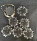 Leonard Silver Plate Coaster Holder. Made in HONG KONG Six coasters — photo 6