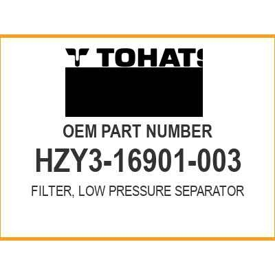 #ad Tohatsu FILTER LOW PRESSURE SEPARATOR HZY3 16901 003 OEM NEW $18.48