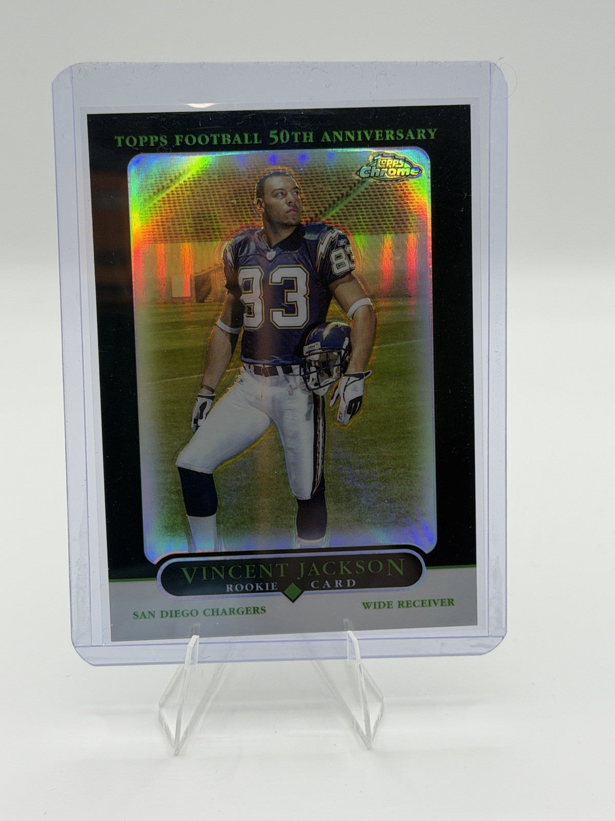 2005 Topps Chrome Vincent Jackson Black Refractor 27/100 Rookie