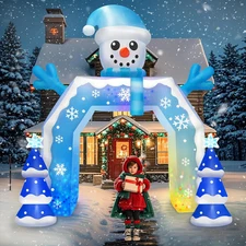 12FT Christmas Inflatables Archway 2025 NEW LED Outdoor Decoration