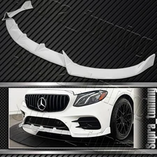 Painted White Front Bumper Spoiler Lip Fit 2017-2020 Mercedes E-Class Sport W213