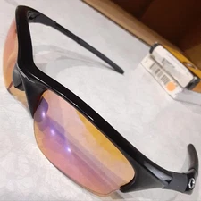 Oakley Half Jacket XLJ Sunglasses Jet Black Prizm Persimmon Near NYD