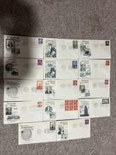 LOT OF 14 VINTAGE FIRST DAY OF ISSUE ENVELOPES AND STAMPS. 1950’s