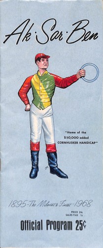 1968 Aksarben Ak-Sar-Ben Race Horse Racing Program 6/20 Omaha Nebraska NE