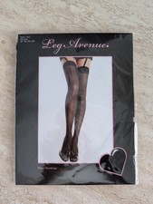 Leg Avenue Style 1001 Sheer Thigh High Stockings One size 90-160 lb Black
