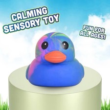 Sunny Days Jumbo Squeezy Duck TieDye Squishy Viral Anxiety/Stress Relief Toy NWT