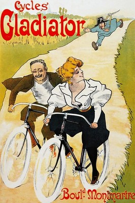 365545 Cycles Gladiator Bould Montmartre Vintage Bicycle Art Poster
