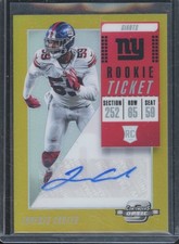 2018 Contenders Optic LORENZO CARTER #158 Rookie Ticket RC Gold Auto /10 Giants