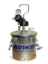 Binks 83Z-211 Paint Tank 2.8 Gal. Zinc Plated Steel Pressure Pot with Agitator