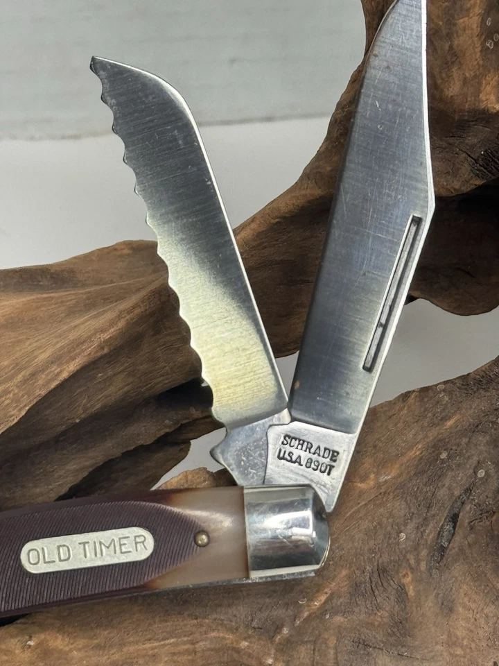Hermoso CUCHILLO BLAZER VINTAGE SCHRADE EE. UU. 89OT OLD TIMER 3 HOJAS DE GANADERO Foto 2 de 4