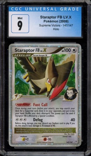 Pokemon Staraptor FB LV.X Supreme Victors 147/147 Holo CGC 9 Mint
