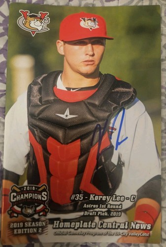 2019 Korey Lee Signed Autograph Tri-City Valleycats Program - Bild 3 von 4