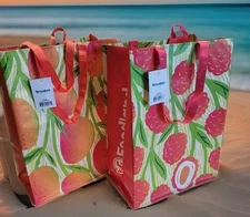 Foodland Hawaii 2 packMango and Lychee Reusable Bags,  NWTs. 1 of each bag.