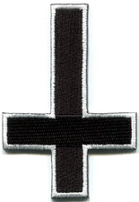 Black and White Fabric Applique Patch for Jeans Hats Bags Jackets 2.13 x 3 in...