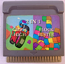 Watara Supervision 2 in 1 Cross High & Block Buster Retro Game Cartridge 1992 image