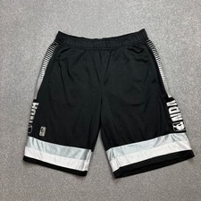 Pantaloncini NBA adulti medi neri cucitura interna 10" basket anni 90 Y2K...