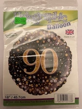 90th BIRTHDAY FOIL HELIUM BALLOON