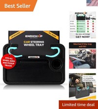 2-in-1 Car Steering Wheel Tray - Steering Wheel Desk for Laptop, Multipurpose...