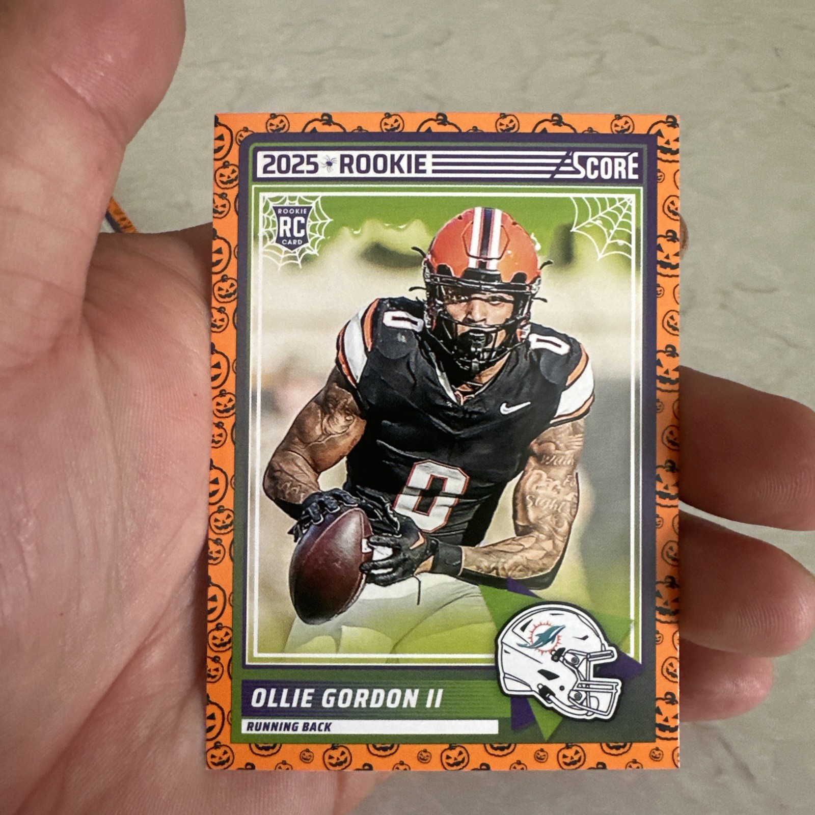 2025 Score A Treat Halloween #10 Ollie Gordon II (RC) - Miami Dolphins
