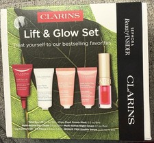 CLARINS Lift Glow Set EYE LIFT Lip Oil MULTI-ACTIVE DAY/NIGHT CREAM Mask NIB