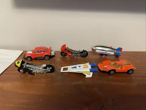 ORIGINAL VINTAGE DIECAST CORGI Toys Buck Roger’s Whizz wheels VW Motorcycle Lot