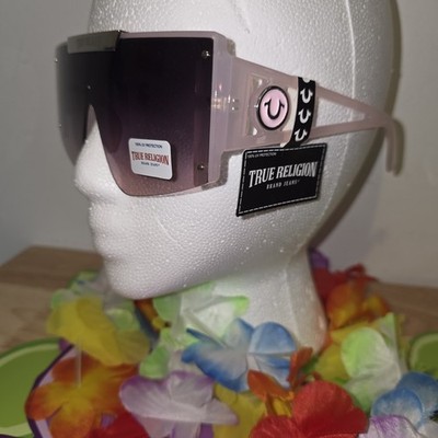 TRUE RELIGION LIGHT PINK Oversized SQUARE FRAME WOMENS SUNGLASSES NEW
