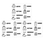 3 Pcs Clothing Storage Cabinet Stickers Kids Dresser Labels