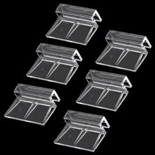 6 PCS Aquarium Lid Clips, 6mm Clear Acrylic Fish Tank Lid Holder Aquarium Cov...