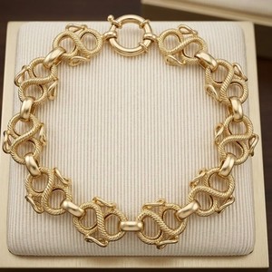 Authentic The Eternal Loop Of Infinite Grace 14K Gold- Plated Sterling Silver Talismanic Link Bracelet