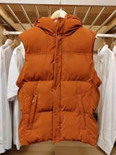 ZARA COAT SMALL BURNT ORANGE MENS ZIP UP HOODED GILET BODYWARMER JACKET VGC