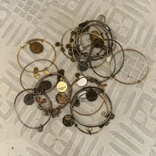 Alex and Ani Bracelet Set of 18 Misc Variety Vintage Designs Bangle Bracelets