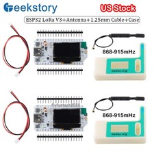 2 Sets 868 915MHz ESP32 LoRa V3 Board SX1262 0.96" OLED BT WIFI Lora Kit w/ Case