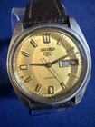 Vintage Seiko 5 Automatic 7009-8980 Gold Dial Men’s Needs Service