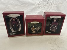 Star Trek Hallmark Ornaments, Jean-Luc Picard, Commander Data, William Riker (3)