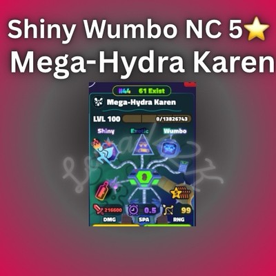 Shiny Wumbo Nc 5 Star Mega-Hydra Karen | Spongebob Tower Defense