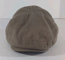 D&Y David and Young Y2K Hat Cap Newsboy Khaki Elastafit Cadet Men's Hat