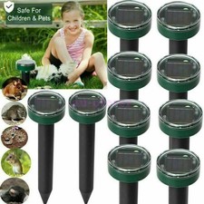 1-8PCS AUS Garden Snake Repeller Ultrasonic Solar Powered Snake Pest Repellents
