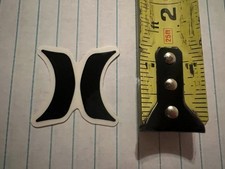 Hurley Surfboards Clear Black H Original H2 Vintage Surfing Sticker Window Decal